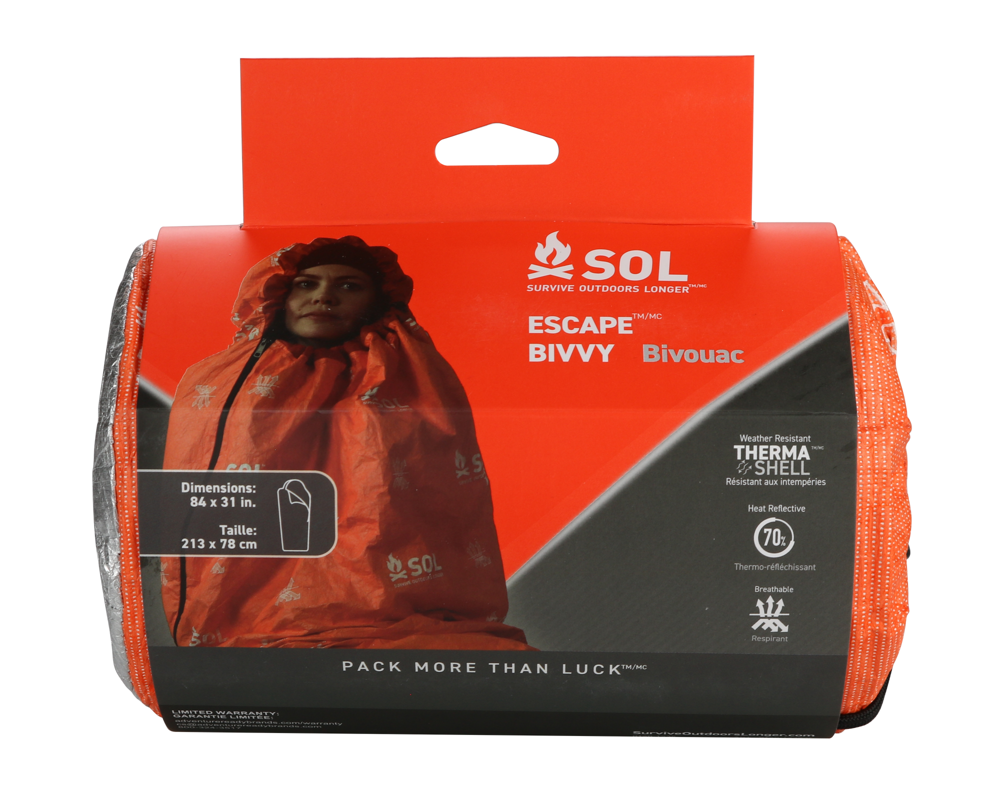 SOL Escape™ Bivvy with Hood - Orange