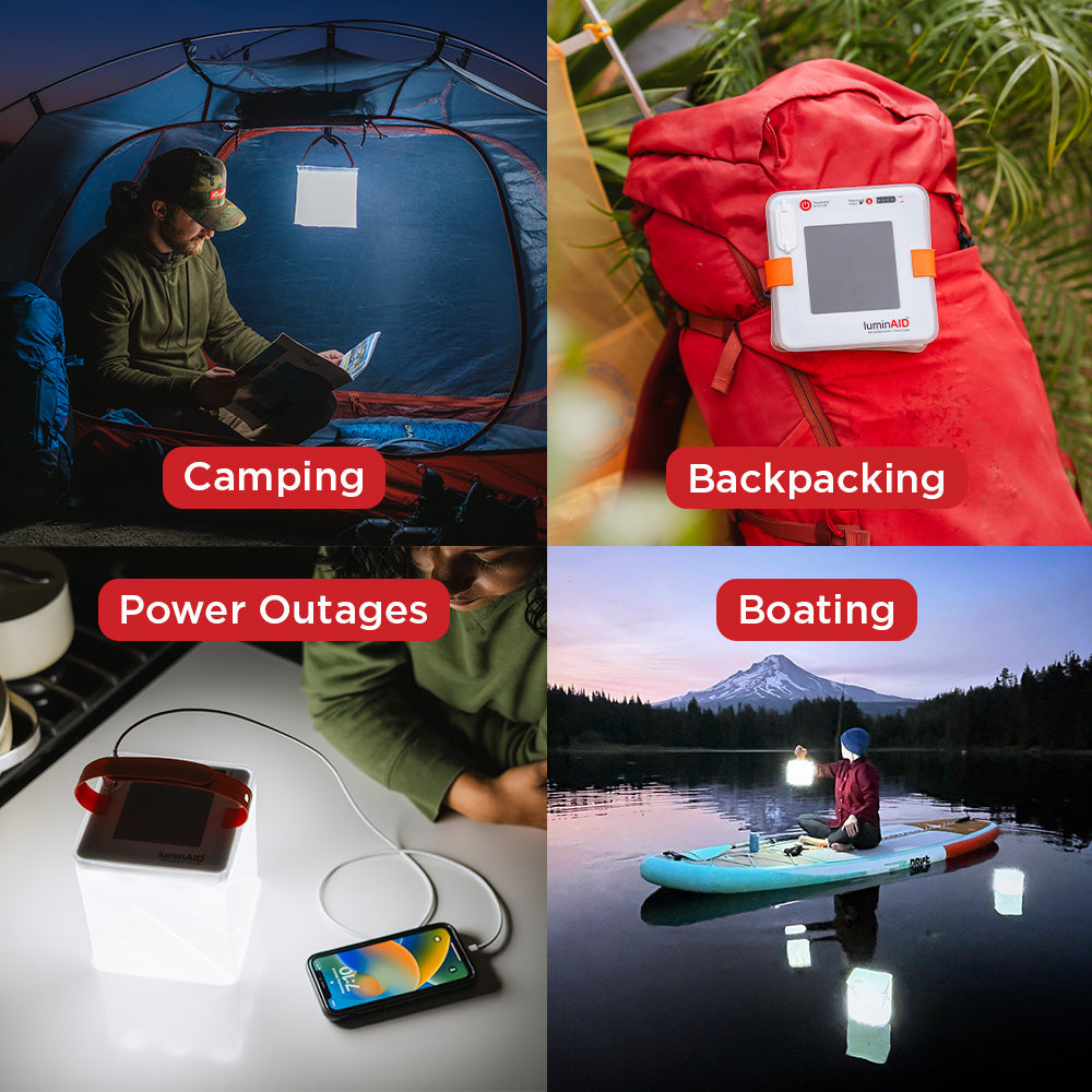 LuminAID Max Quick Inflate Solar Lantern with Phone Charger