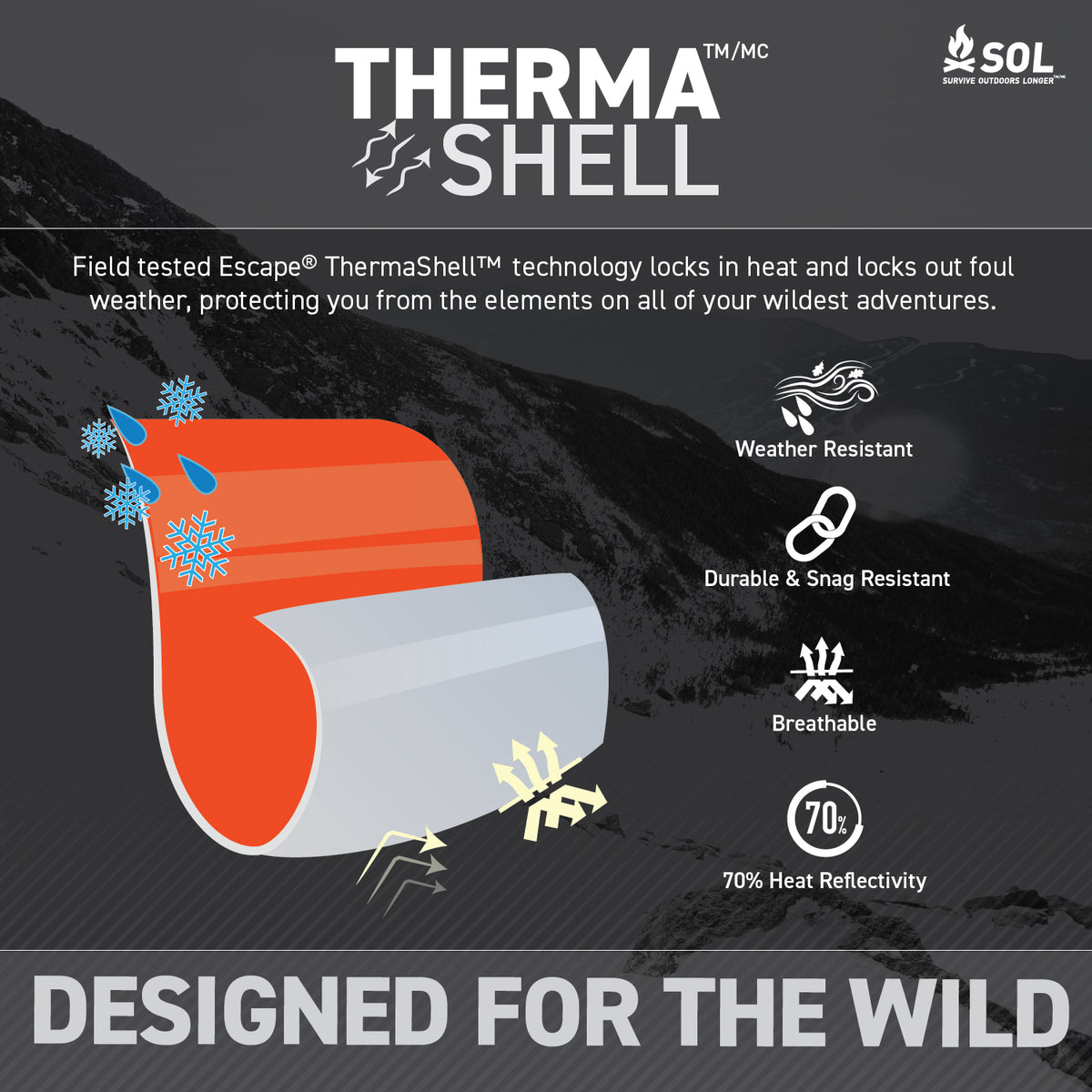 SOL Escape™ Bivvy with Hood - Orange