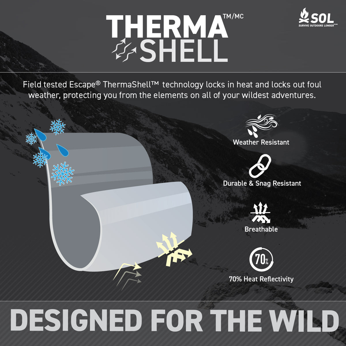 SOL Escape™ Bivvy XL with Hood - Gray