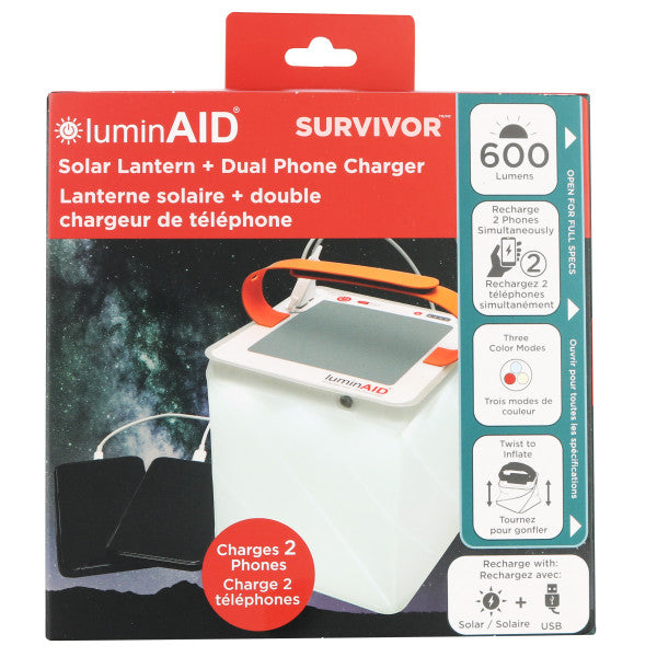 LuminAID Survivor Solar Lantern with Dual Phone Charger - Multi-Sport ...