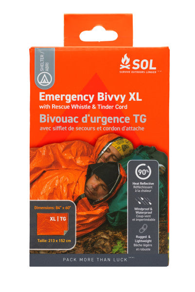 SOL Emergency Bivvy XL with Rescue Whistle