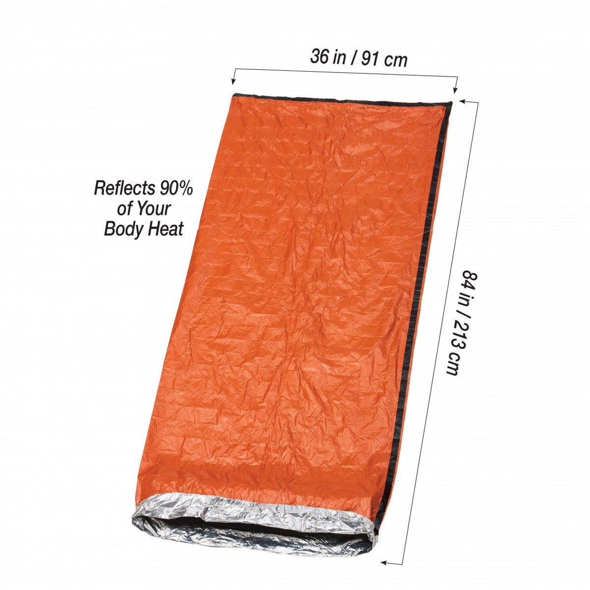 SOL Emergency Bivvy Survival Orange with Rescue Whistle